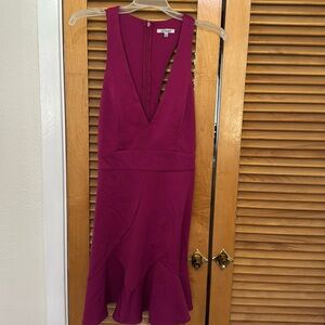 magenta party dress